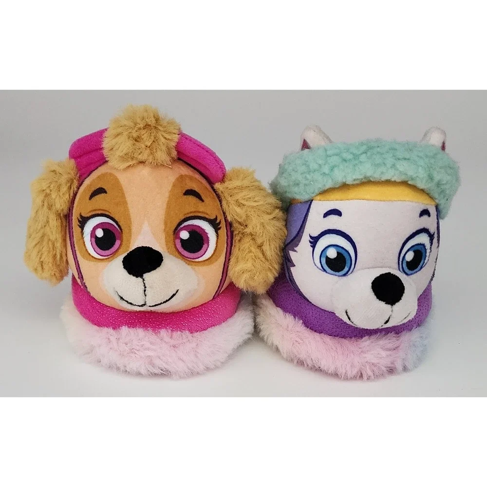 Paw Patrol Skye Everest Slippers Toddler 9-10 Pink Purple 3D Plush EXC NEW